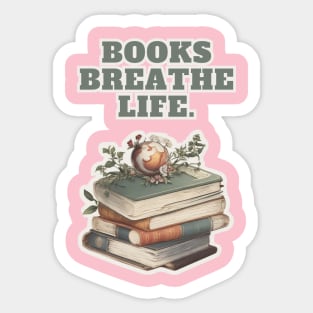 book aesthetics: Book Breathe Life for book lovers Sticker